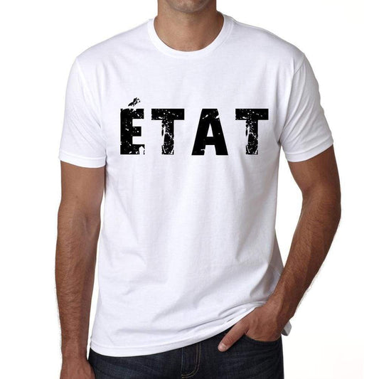 Mens Tee Shirt Vintage T Shirt Ètat X-Small White 00560 - White / Xs - Casual