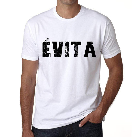 Mens Tee Shirt Vintage T Shirt Évita X-Small White 00561 - White / Xs - Casual