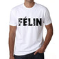 Mens Tee Shirt Vintage T Shirt Félin X-Small White 00561 - White / Xs - Casual