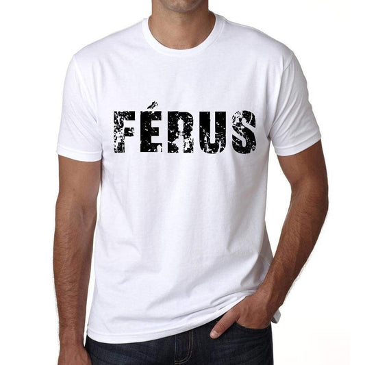 Mens Tee Shirt Vintage T Shirt Férus X-Small White 00561 - White / Xs - Casual