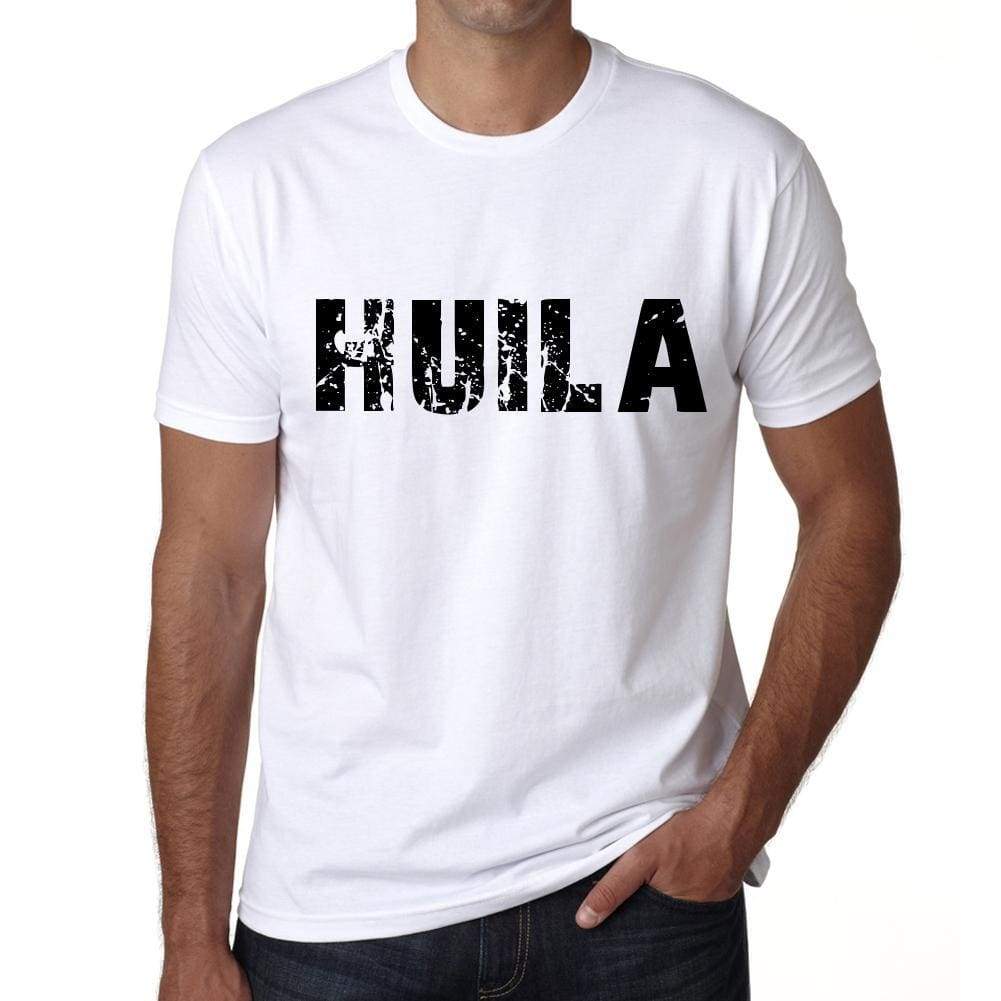 Men's Tee Shirt Vintage T shirt Huila X-Small White 00561