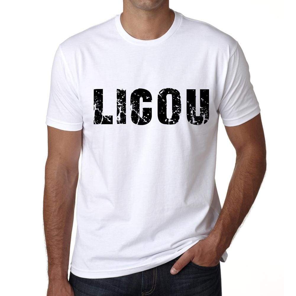 Mens Tee Shirt Vintage T Shirt Licou X-Small White 00561 - White / Xs - Casual