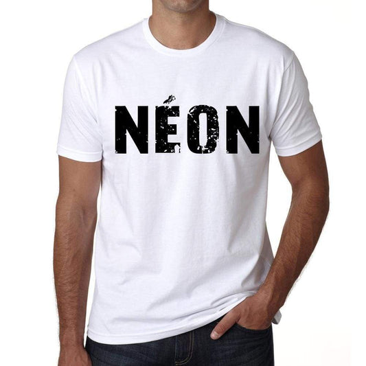 Mens Tee Shirt Vintage T Shirt Nèon X-Small White 00560 - White / Xs - Casual