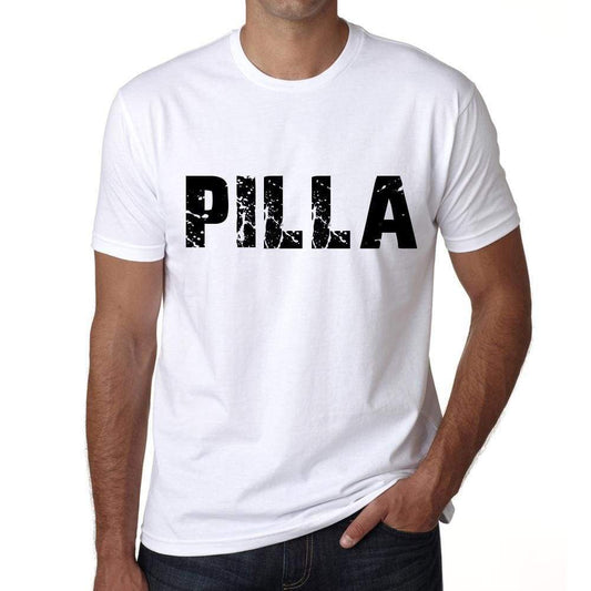 Mens Tee Shirt Vintage T Shirt Pilla X-Small White - White / Xs - Casual