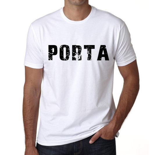 Mens Tee Shirt Vintage T Shirt Porta X-Small White - White / Xs - Casual