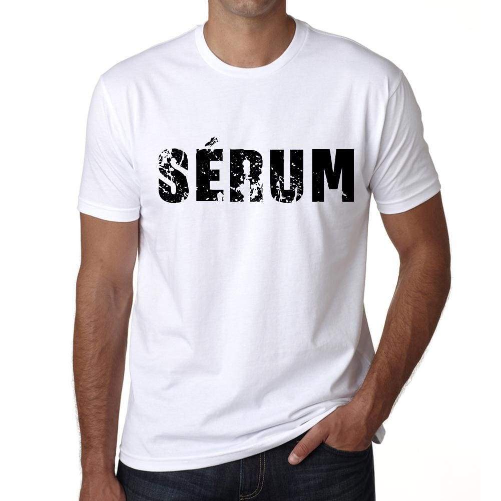 Mens Tee Shirt Vintage T Shirt Sérum X-Small White - White / Xs - Casual