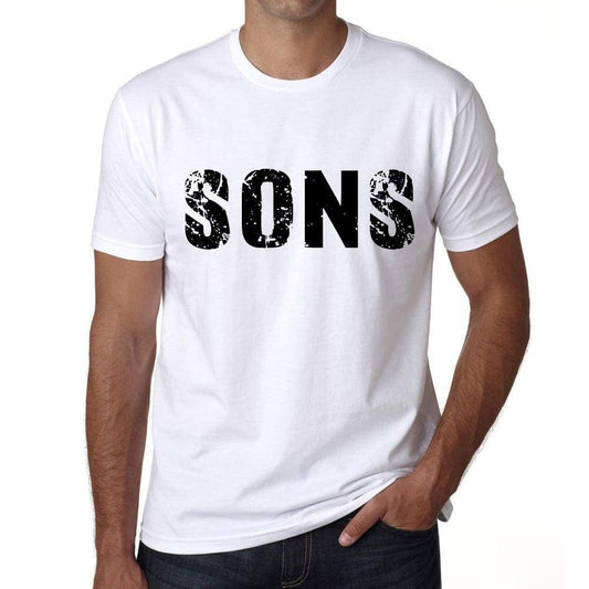 Mens Tee Shirt Vintage T Shirt Sons X-Small White 00560 - White / Xs - Casual
