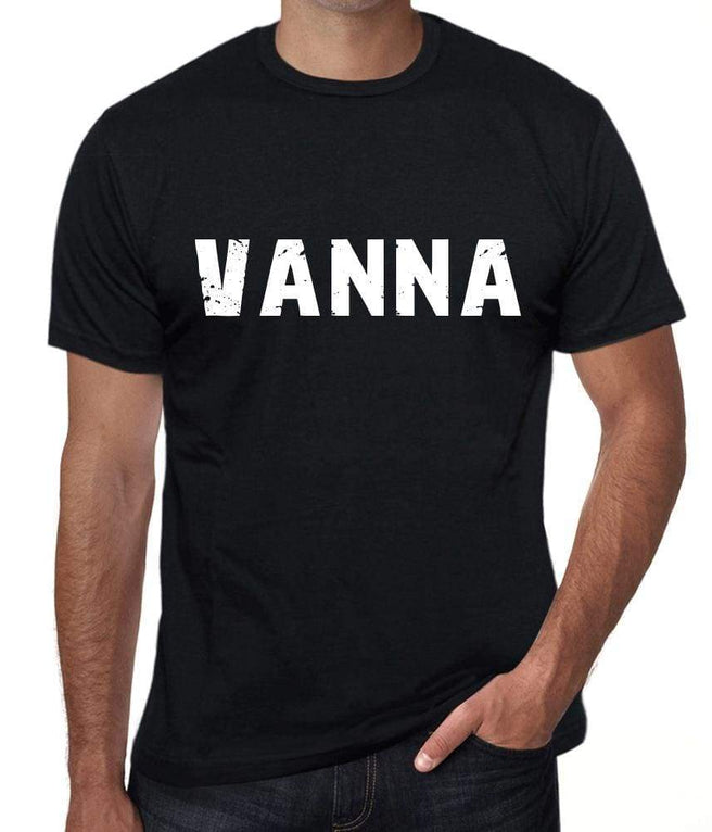 Men's Tee Shirt Vintage T shirt Vanna X-Small Black 00558 Deep