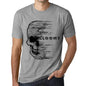 Mens Vintage Tee Shirt Graphic T Shirt Anxiety Skull Gloomy Grey Marl - Grey Marl / Xs / Cotton - T-Shirt