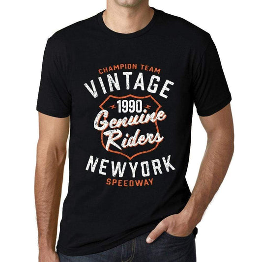 Mens Vintage Tee Shirt Graphic T Shirt Genuine Riders 1990 Deep Black - Deep Black / Xs / Cotton - T-Shirt