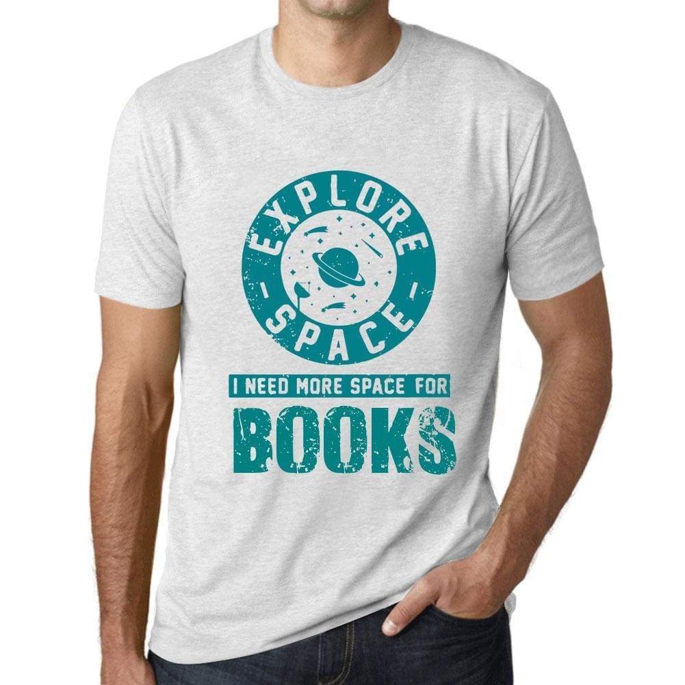 Mens Vintage Tee Shirt Graphic T Shirt I Need More Space For Books Vintage White - Vintage White / Xs / Cotton - T-Shirt