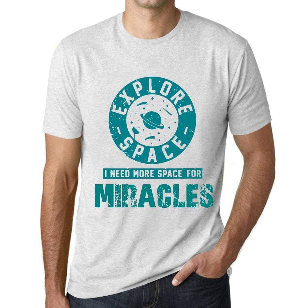 Mens Vintage Tee Shirt Graphic T Shirt I Need More Space For Miracles Vintage White - Vintage White / Xs / Cotton - T-Shirt