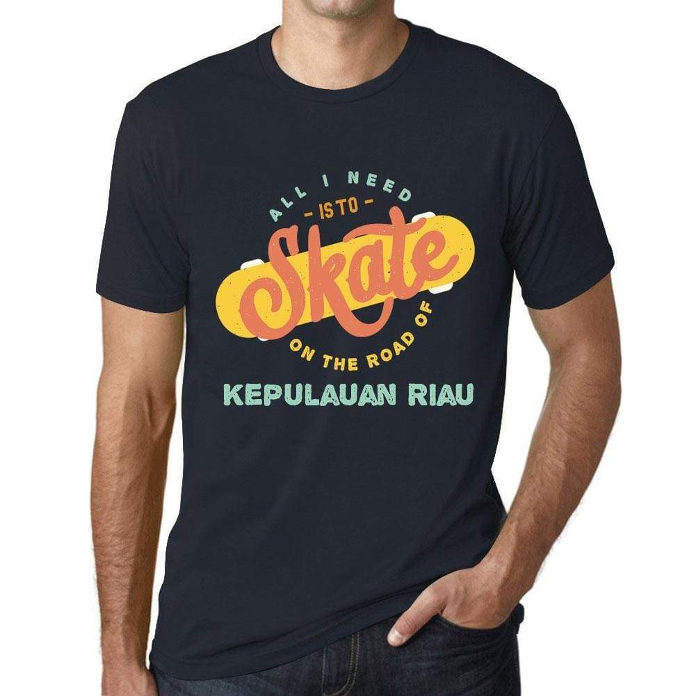 Mens Vintage Tee Shirt Graphic T Shirt Kepulauan Riau Navy - Navy / Xs / Cotton - T-Shirt
