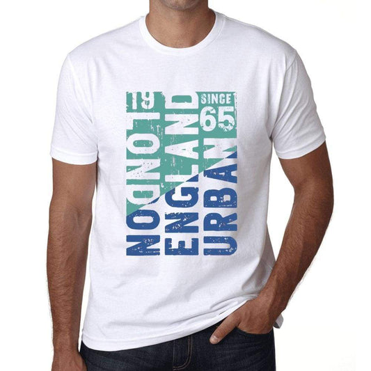 Mens Vintage Tee Shirt Graphic T Shirt London Since 65 White - White / Xs / Cotton - T-Shirt