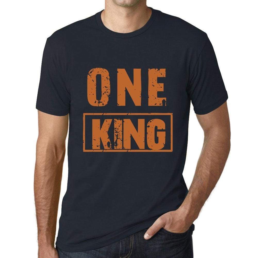 Mens Vintage Tee Shirt Graphic T Shirt One King Navy - Navy / Xs / Cotton - T-Shirt