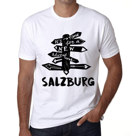 Mens Vintage Tee Shirt Graphic T Shirt Time For New Advantures Salzburg White - White / Xs / Cotton - T-Shirt