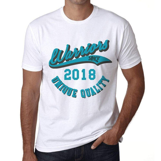 Mens Vintage Tee Shirt Graphic T Shirt Warriors Since 2018 White - White / Xs / Cotton - T-Shirt