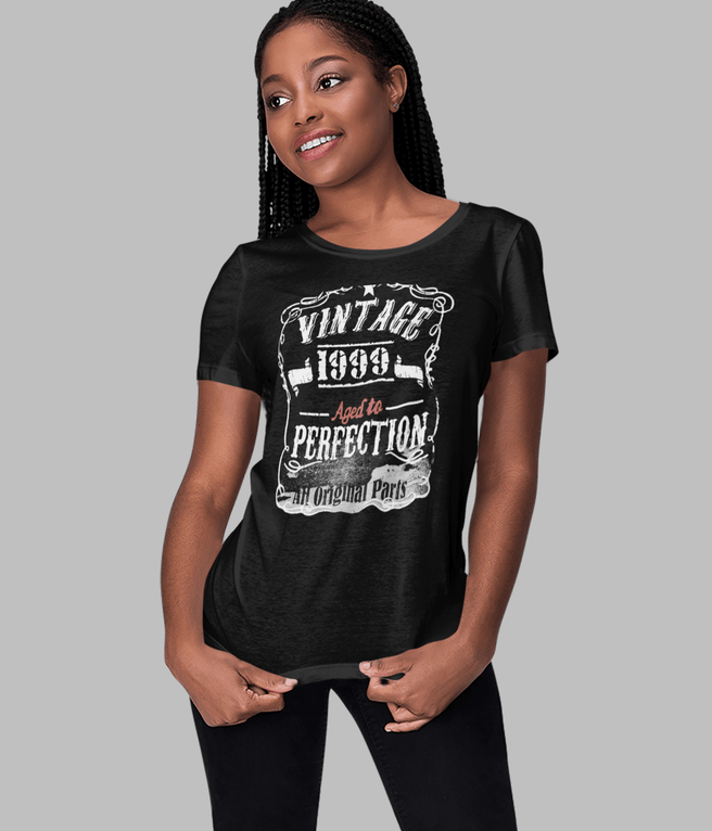 Vintage Women's T-Shirt - Black - S