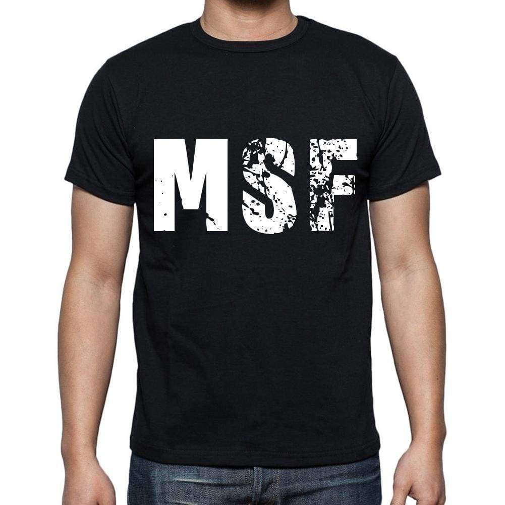 Msf Men T Shirts Short Sleeve T Shirts Men Tee Shirts For Men Cotton Black 3 Letters - Casual