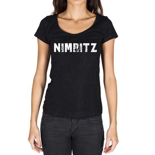 Nimritz German Cities Black Womens Short Sleeve Round Neck T-Shirt 00002 - Casual