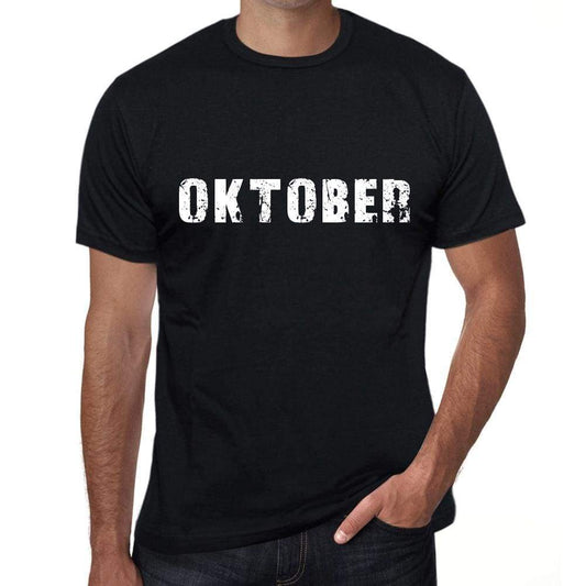 Oktober Mens T Shirt Black Birthday Gift 00548 - Black / Xs - Casual