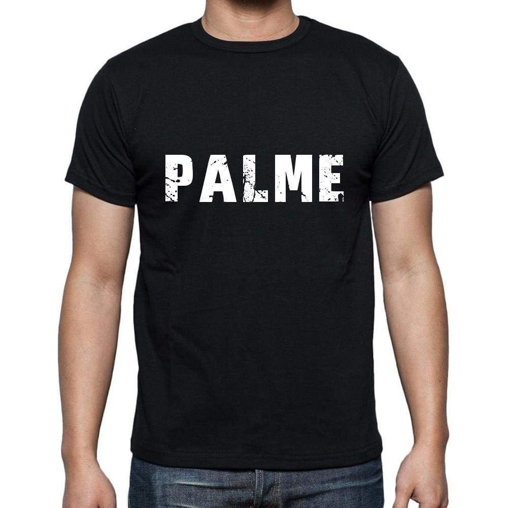 Palme Mens Short Sleeve Round Neck T-Shirt 5 Letters Black Word 00006 - Casual