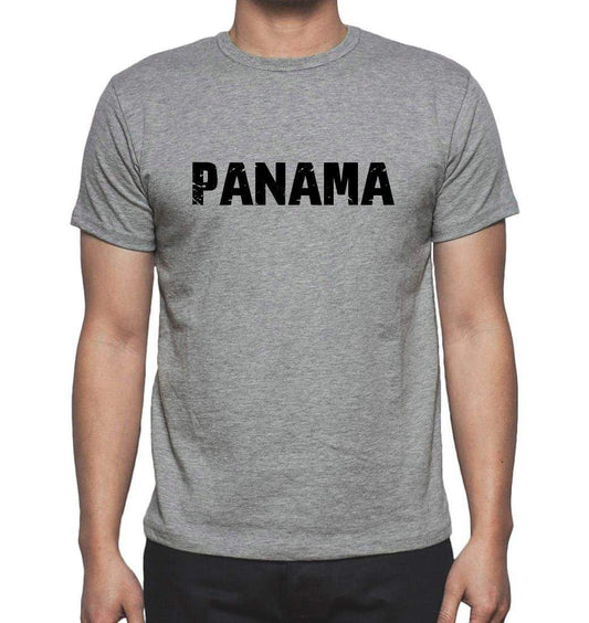 Panama Grey Mens Short Sleeve Round Neck T-Shirt 00018 - Grey / S - Casual