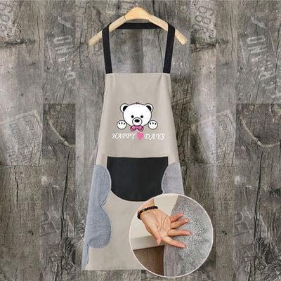 Abrasion Hand Apron Female Waterproof And Oil-proof Hooded Kitchen Sleeveless Overalls Hanging Neck Easy To Take Off CB4518/O