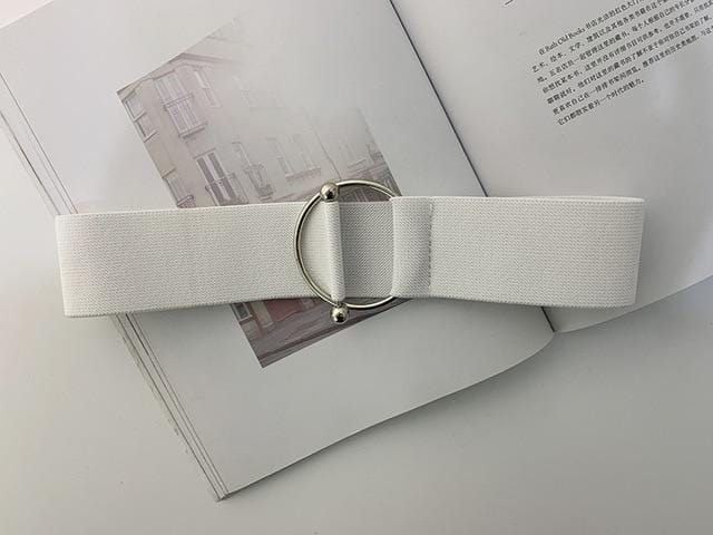 High Quality Belt for Women Waist Elastic Ladies Band Round Buckle