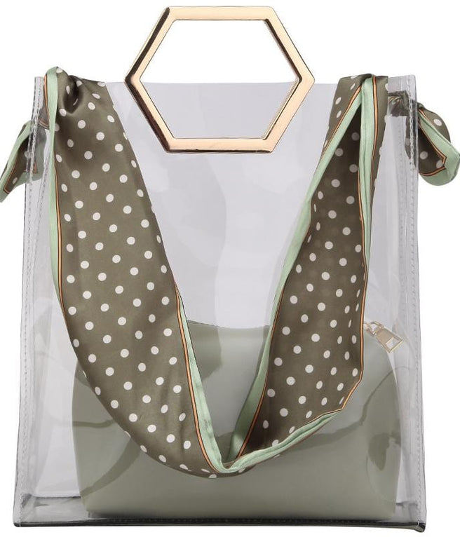 Classy Women Clear Transparent Jelly Shoulder Bag Messenger Bag