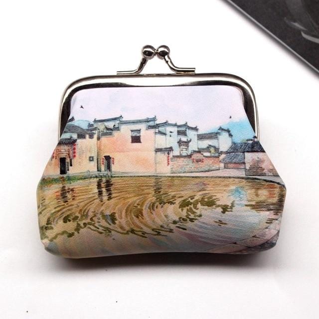 Vintage Women Printing coin Purses girl hasp Zero Wallet Ladies Clutch change purse Female mini money Bag PU Leather Carteira /5