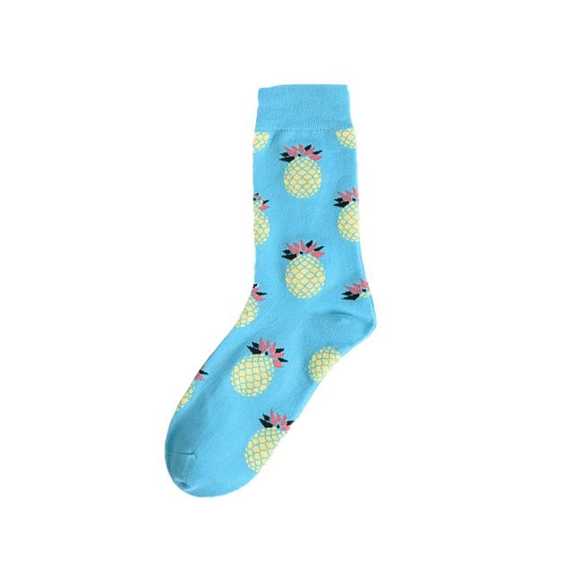 Autumn fashion street Harajuku style fun socks unisex fancy fruit animal art man cotton socks cute happy woman long socks meias