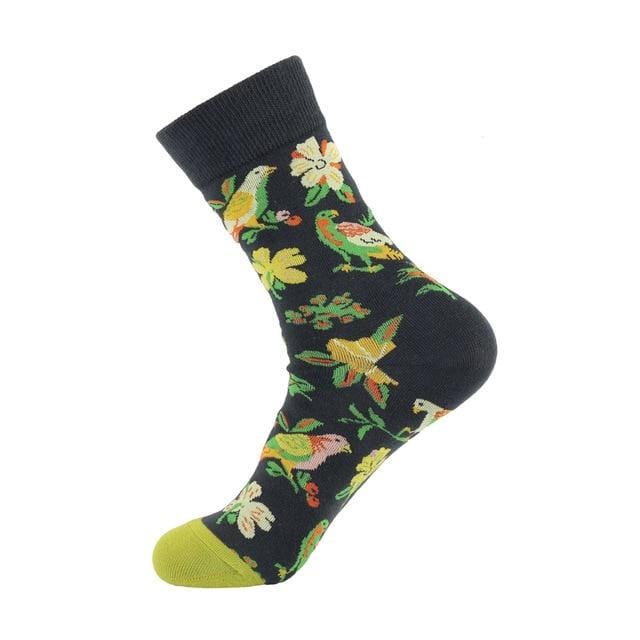 Cotton funny Socks Women &Men New 2019 cute Autumn Winter New Year Santa Claus Christmas Fruit Animal Fish Happy Socks PEONFLY