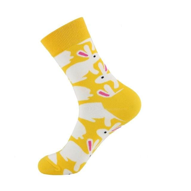 Cotton funny Socks Women &Men New 2019 cute Autumn Winter New Year Santa Claus Christmas Fruit Animal Fish Happy Socks PEONFLY