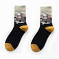 Unisex Painting Style Men Socks 100 Cotton Harajuku Colorful Full Socks Men 1 Pair Gifts Size 35-43