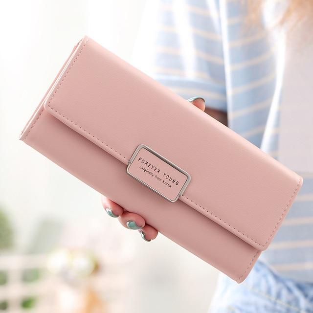 Women Multifunction wallet Leather Long Wallets Three fold Clutch Coin Purse  Vintage Ladies Cell ​Phone Pocket Wallet Female Large Capacity Card Holder  Wallet | Wish