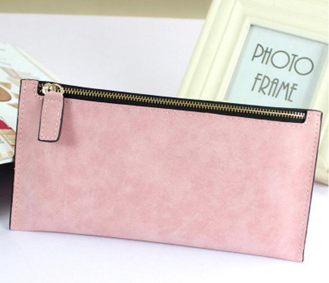Chic Boutique De Mode Wallets For Women Credit Card Holder Slim Coin Purse  Thin Large Capacity Zip Clutch Cute Minimalist Leather Cell Phone Case For