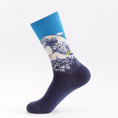 JULY'S SONG Happy chaussettes hommes drôle Art robe chaussettes couleur Lot hommes été mode chaussettes ensemble imprimer Van Gogh Art chaussettes