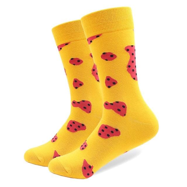 1 paire de chaussettes en coton peigné pour hommes, marque amusante, nouveauté, motif tigre Koala kangourou, robe colorée, chaussettes de mariage décontractées