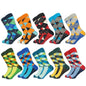 2020 offre spéciale chaussettes décontractées pour hommes nouvelles chaussettes design de mode Plaid coloré heureux robe de soirée d'affaires chaussettes en coton homme