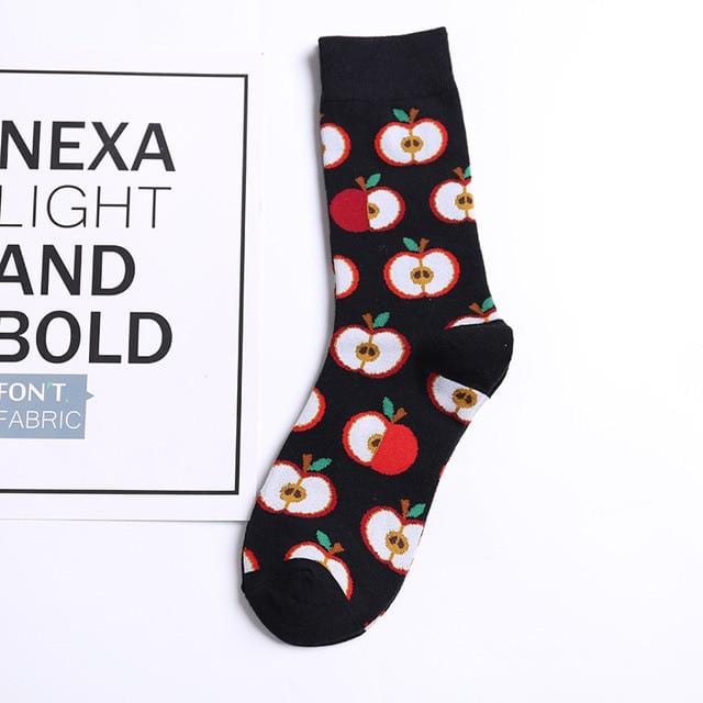 Harajuku Happy Socken Herren lustige gekämmte Baumwolle Kleid lässig Hochzeitssocken bunte Neuheit Skateboard Socken Männer Snack Muster