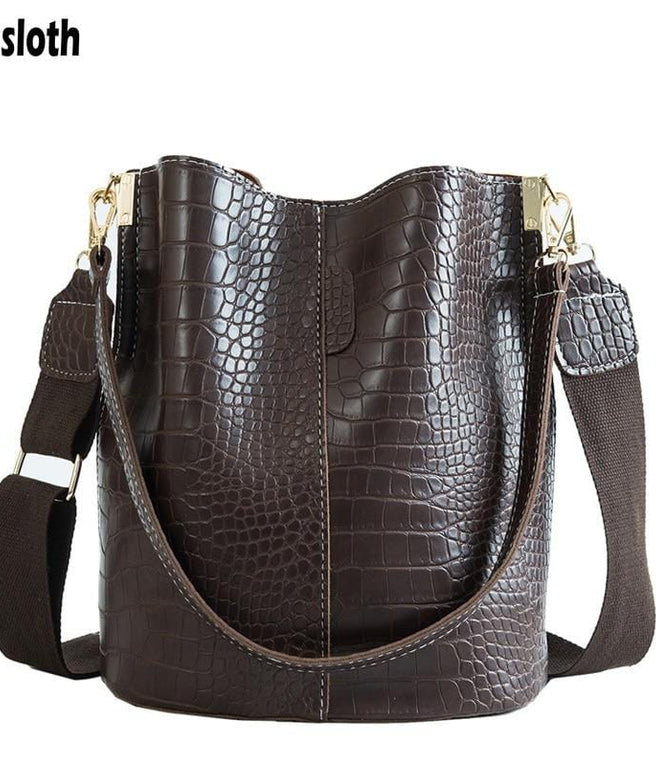 100% Genuine Leather Women's Designer Tote Handbag Bucket Bag Sling  Shoulder Bag