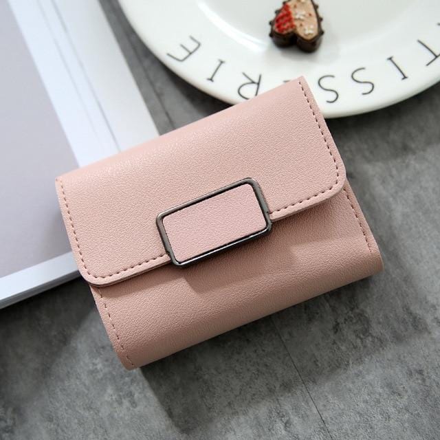 Women Clutch Coin Purse Fashion Simple Genuine Leather Short Wallet Card  Holder Organizer Bags Mini Zipper Cute Money Bags