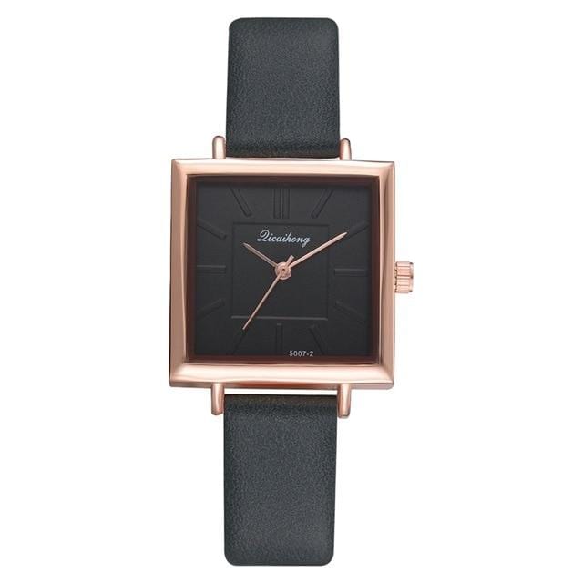 Dropshiping New Top Brand Square Women Bracelet Watch Contracted Leather Crystal WristWatches Women Dress Ladies Quartz Clock