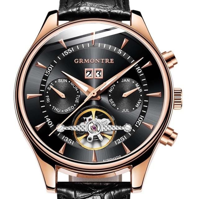 GRMONTRE New Brand Automatic Watch with Luxury Steampunk Men Mechanical  Watches Fashion Man Business Hour relogio