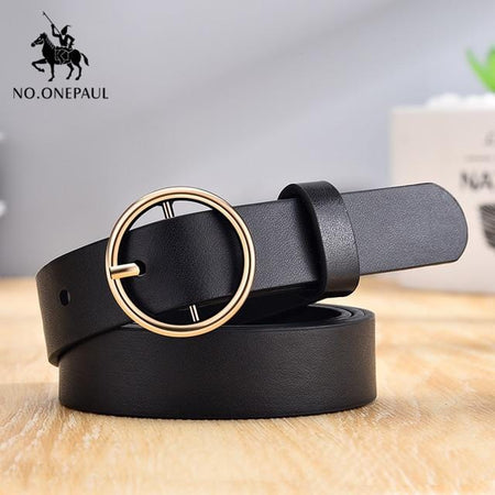 NO.ONEPAUL New fashion designer design ladies luxury brand belt authentic  leather ladies trend retro punk student youth belts