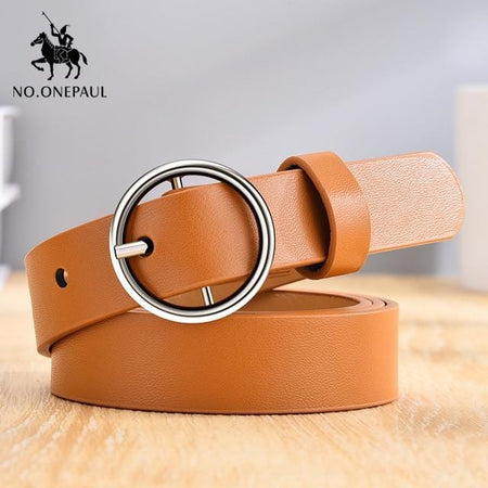 NO.ONEPAUL New fashion designer design ladies luxury brand belt authentic  leather ladies trend retro punk student youth belts