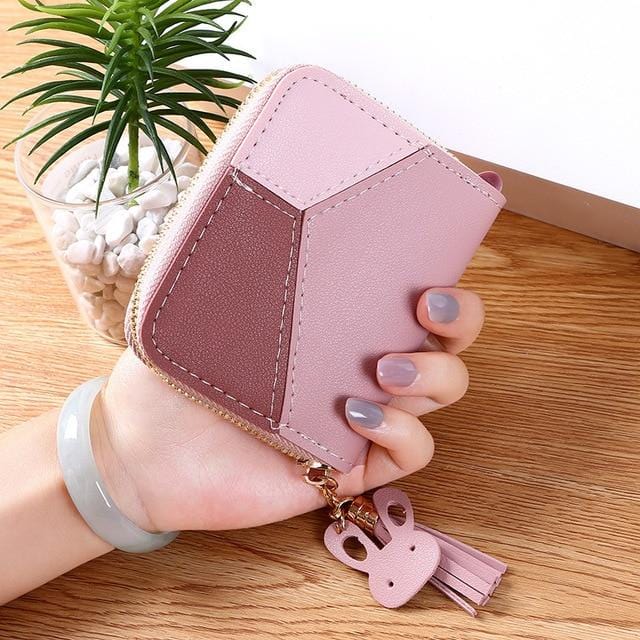 Vintage Geometric Print Long Wallet Zipper Around Credit Card Holder Womens  Clutch Purse Card Organizer, Check Out Today's Deals Now