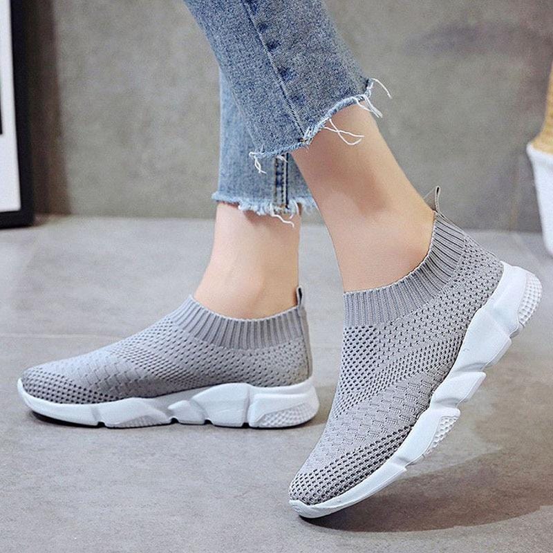 Deals of The Day Clearance Dvkptbk Sneakers for Women, Cloth Shoes For  Women New Mesh Breathable Comfortable Soft Bottom Non-Slip Flats Gray 6
