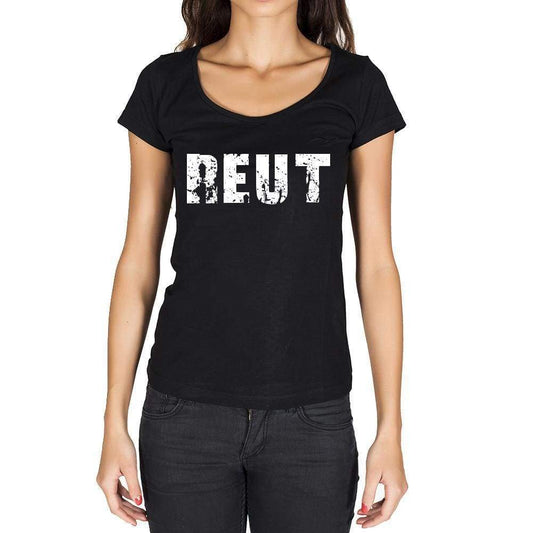 Reut German Cities Black Womens Short Sleeve Round Neck T-Shirt 00002 - Casual